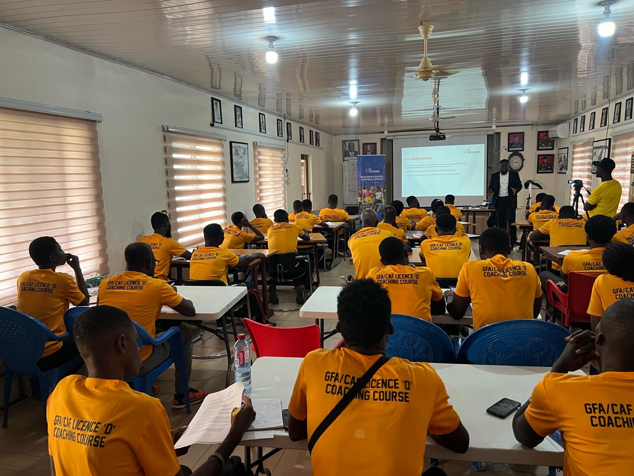 Volta Region Coaching Trainees Receive Safeguarding Education with License D Program.